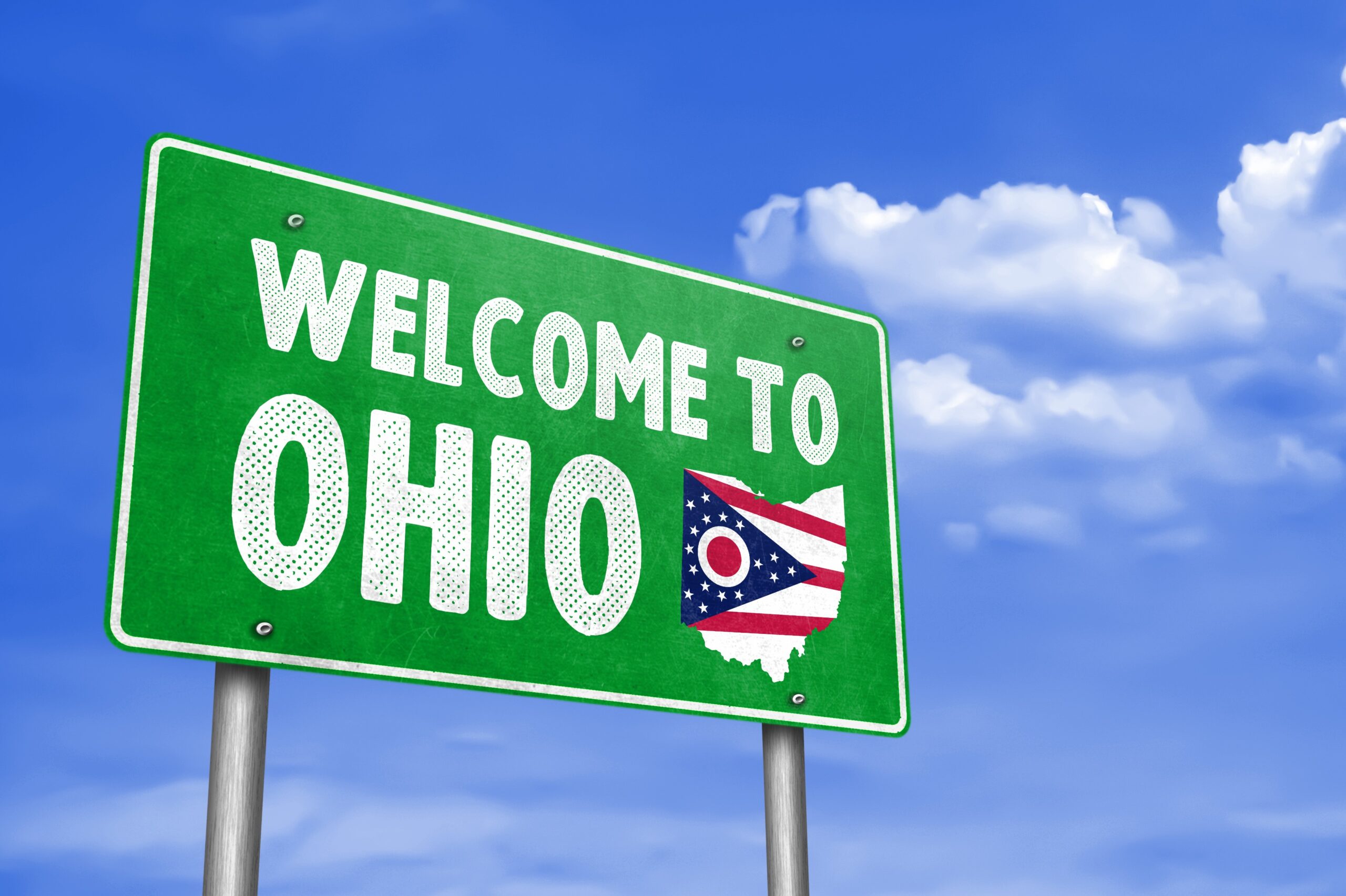 WELCOME TO OHIO - traffic sign message